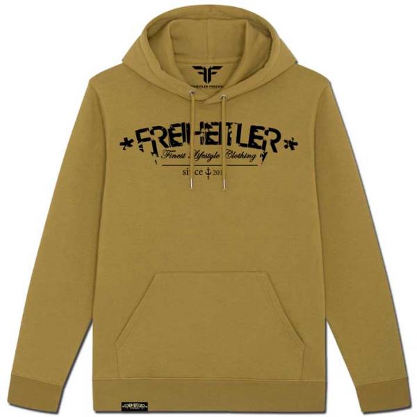 Bio Premium Werte Anker Hoodie Olivenöl Unisex