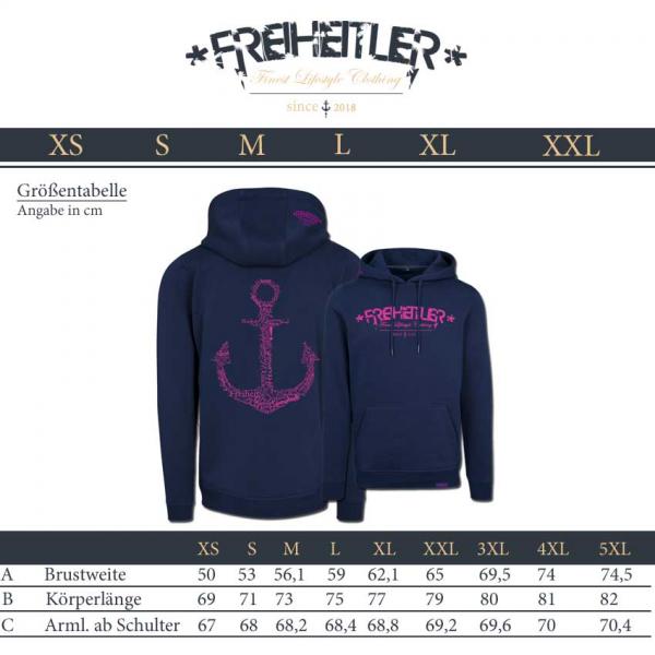 Werte Anker Hoodie "29.565" Navy Unisex