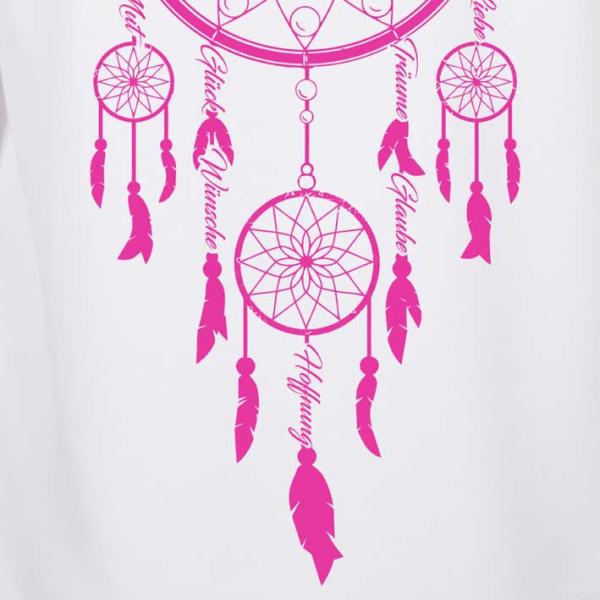 Traumfänger Hoodie Weiß Pink Unisex