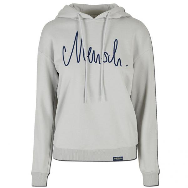 Mensch Hoodie Damen Lichtgrau