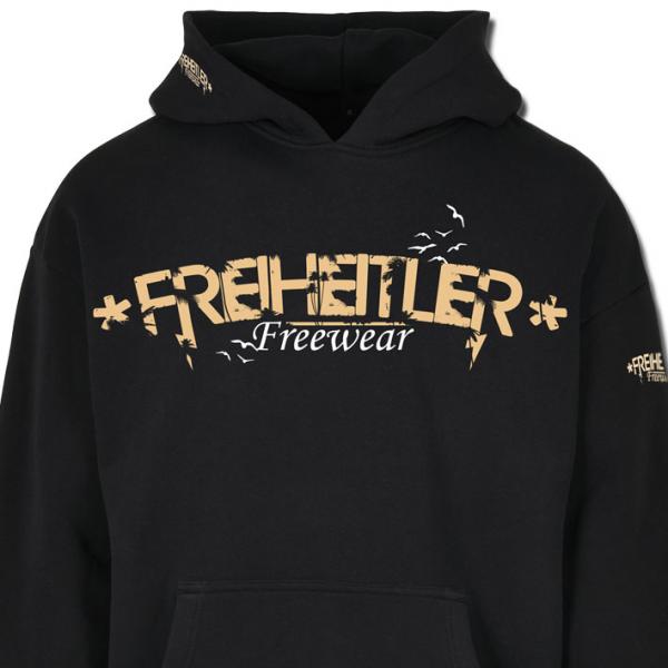 Luxury Oversized Hoodie Black Birds Unisex