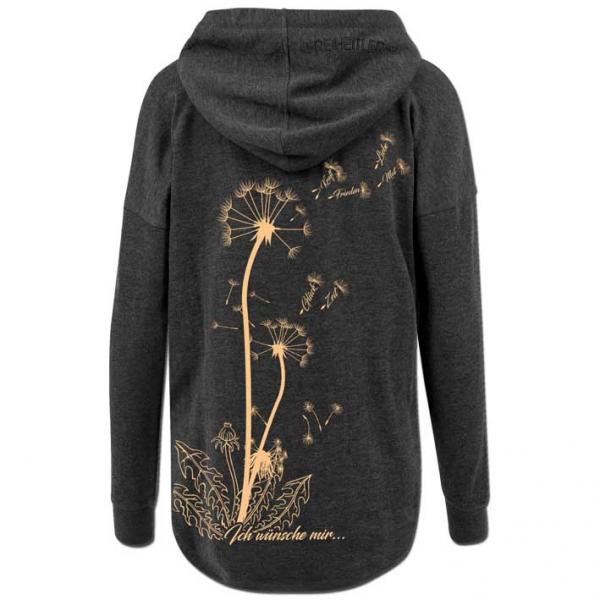 Pusteblume Oversized Hoodie Damen Dark