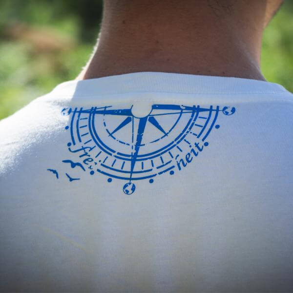 Windrose Shirt stone washed weiß Unisex