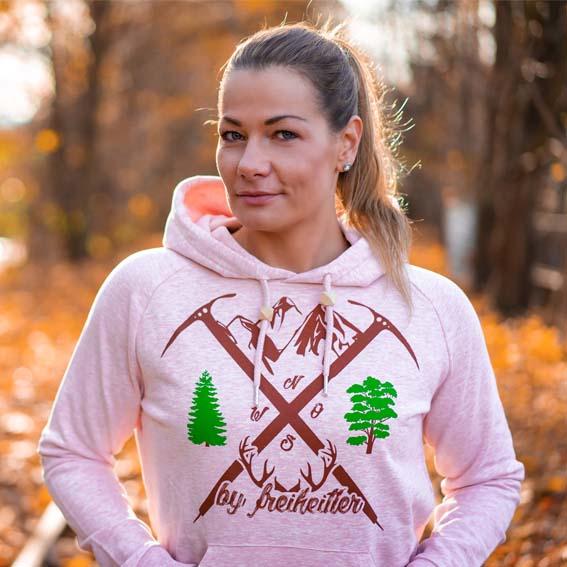 Bio Premium Lifestyle Hoodie Damen Rosa