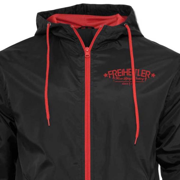 Windbreaker Black Red Stick Unisex