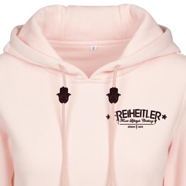 Hand Hoodie Damen Rosa