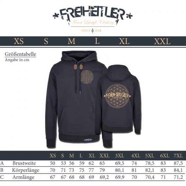 Blume des Lebens Hoodie Unisex Navy