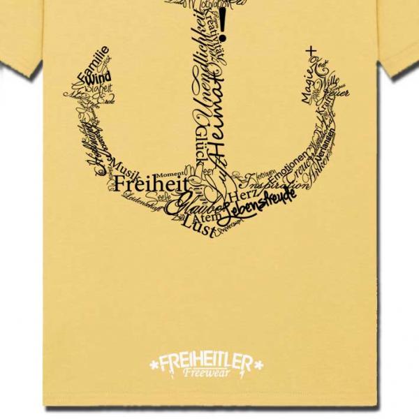 Bio Premium Werte Anker Shirt Jojoba Öl Unisex